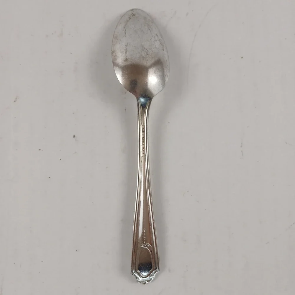 4pc Cameo Silver Plate Teaspoon No Monogram Vintage‎
